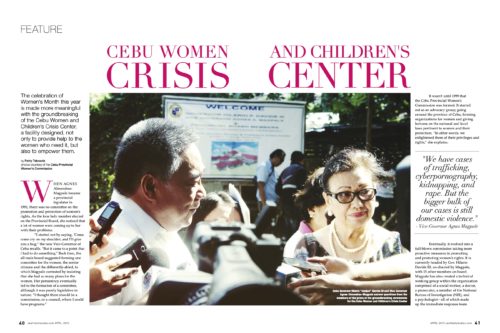 Vice Governor Agnes Magpale and the Cebu Women & Children’s Crisis Center
